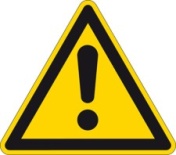 Warnschild-Minipiktogramme