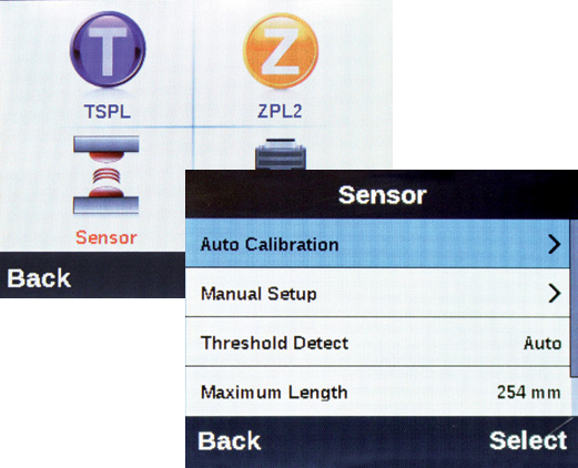 Brady BBP12 Anwendung - Schritt 2: Kalibrieren am LCD-Farbdisplay