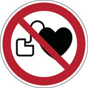 P007 - No access for people with active implanted cardiac devices