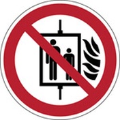 P020 - Do not use lift in the event of fire